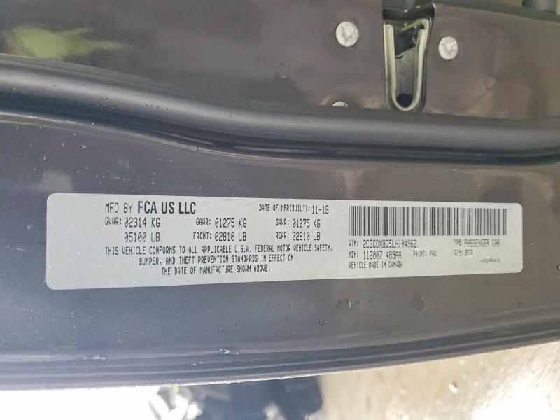 2020 Dodge Charger მანქანა იყიდება აუქციონზე, vin: 2C3CDXBG5LH104962, აუქციონის ნომერი: 51330736