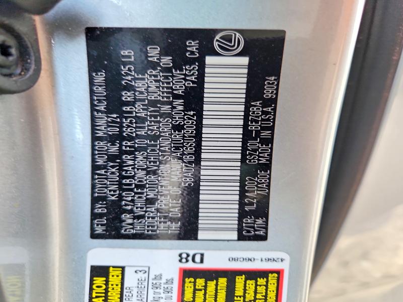 Aukcja sprzedaży 2025 Lexus Es 350, vin: 58ADZ1B16SU190924, numer aukcji: 48194816