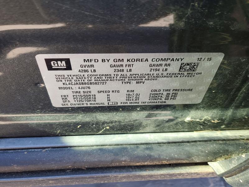 Aukcja sprzedaży 2016 Buick Encore, vin: KL4CJASB8GB582727, numer aukcji: 48464146