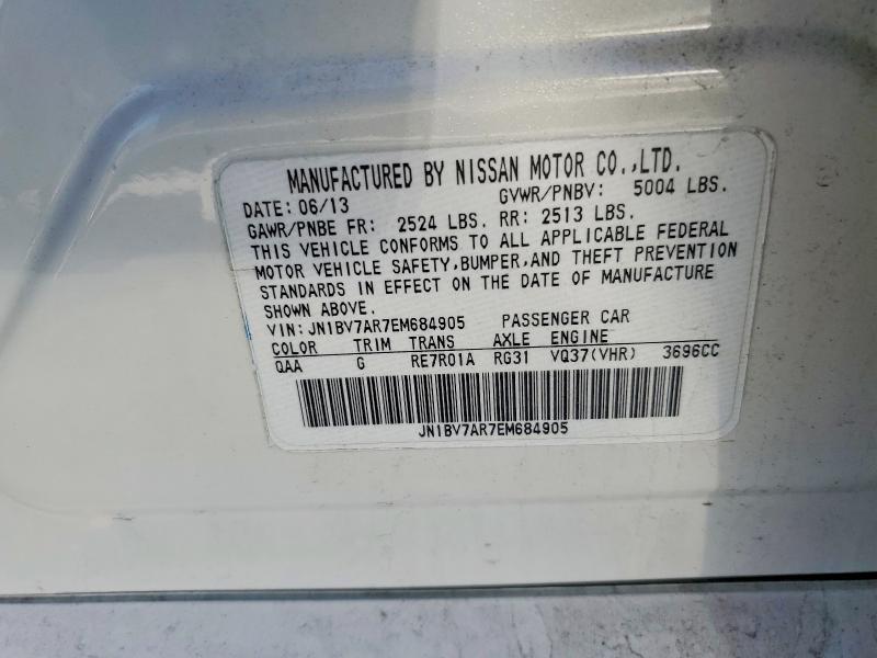 Aukcja sprzedaży 2014 Infiniti Q50, vin: JN1BV7AR7EM684905, numer aukcji: 50920636