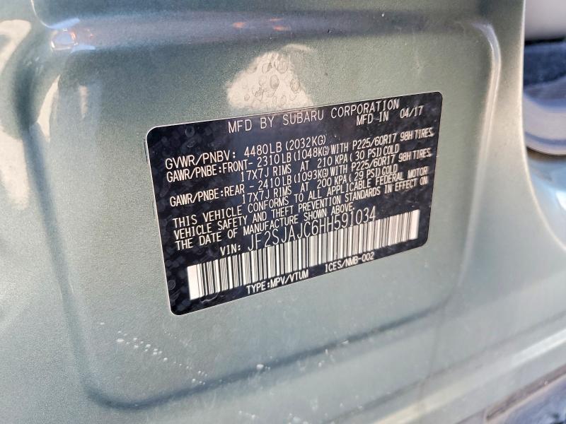 2017 Subaru Forester მანქანა იყიდება აუქციონზე, vin: JF2SJAJC6HH591034, აუქციონის ნომერი: 51537456