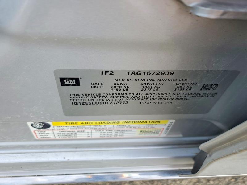 Продажа на аукционе авто 2011 Chevrolet Malibu, vin: 1G1ZE5EU0BF372772, номер лота: 50222806