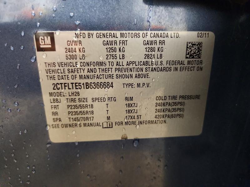 Продажа на аукционе авто 2011 Gmc Terrain, vin: 2CTFLTE51B6366684, номер лота: 50709896