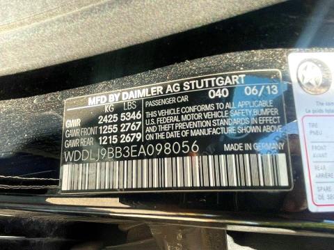 Aukcja sprzedaży 2014 Mercedes-benz Cls, vin: WDDLJ9BB3EA098056, numer aukcji: 50029796