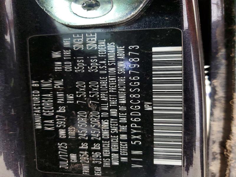Aukcja sprzedaży 2025 Kia Telluride, vin: 5XYP6DGC8SG679873, numer aukcji: 50631816