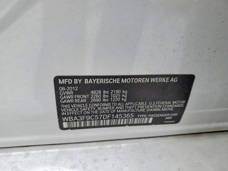 2013 Bmw Activehybrid 3 მანქანა იყიდება აუქციონზე, vin: WBA3F9C57DF145365, აუქციონის ნომერი: 51660246
