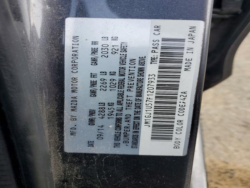 Продажа на аукционе авто 2015 Mazda 6, vin: JM1GJ1U57F1207933, номер лота: 47595006