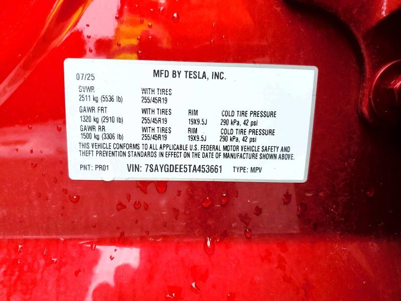 Aukcja sprzedaży 2026 Tesla Model Y, vin: 7SAYGDEE5TA453661, numer aukcji: 48229286