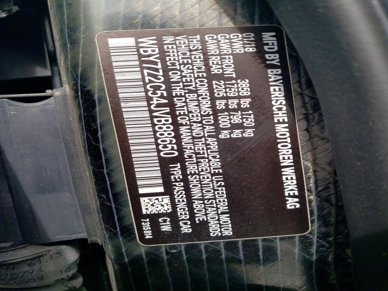 49404966 :رقم المزاد ، WBY7Z2C54JVB88650 vin ، 2018 Bmw I3 مزاد بيع