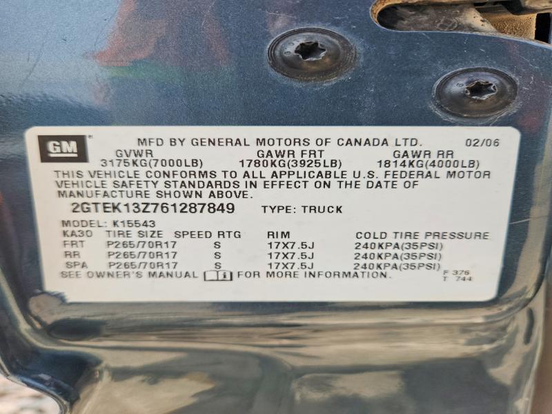 Продаж на аукціоні авто 2006 Gmc New Sierra, vin: 2GTEK13Z761287849, номер лоту: 50744046