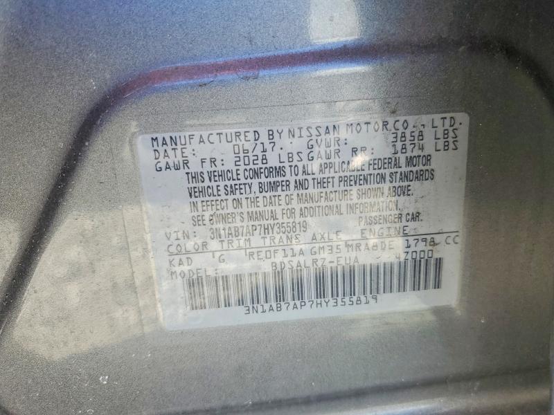 Aukcja sprzedaży 2017 Nissan Sentra, vin: 3N1AB7AP7HY355819, numer aukcji: 48536436