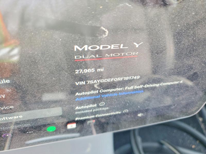 Продаж на аукціоні авто 2024 Tesla Model Y, vin: 7SAYGDEF0RF181749, номер лоту: 47703126
