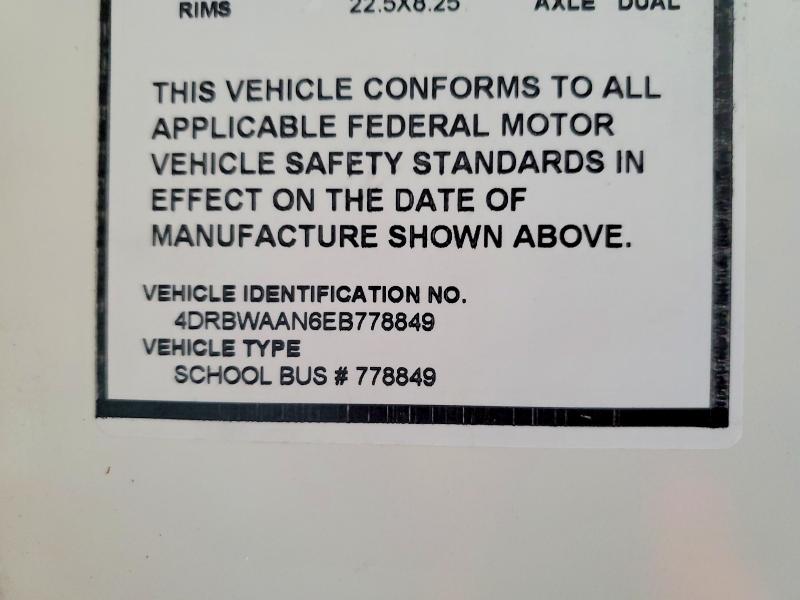 Продаж на аукціоні авто 2014 Ic Corporation Ic Bus, vin: 4DRBWAAN6EB778849, номер лоту: 75989795