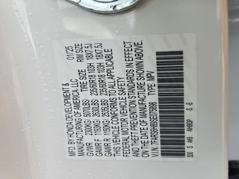 Aukcja sprzedaży 2025 Honda Cr-v, vin: 7FARS6H89SE075898, numer aukcji: 52035906