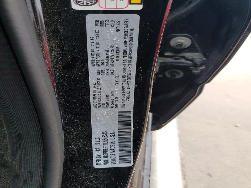 Продажа на аукционе авто 2020 Ram 1500, vin: 1C6RREFT1LN346343, номер лота: 50235596