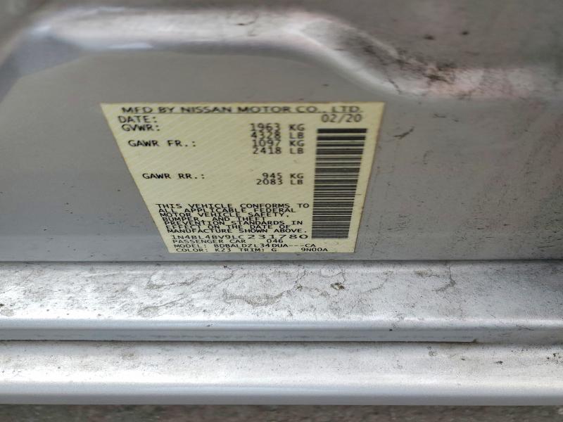 51876506 :رقم المزاد ، 1N4BL4BV9LC231780 vin ، 2020 Nissan Altima مزاد بيع