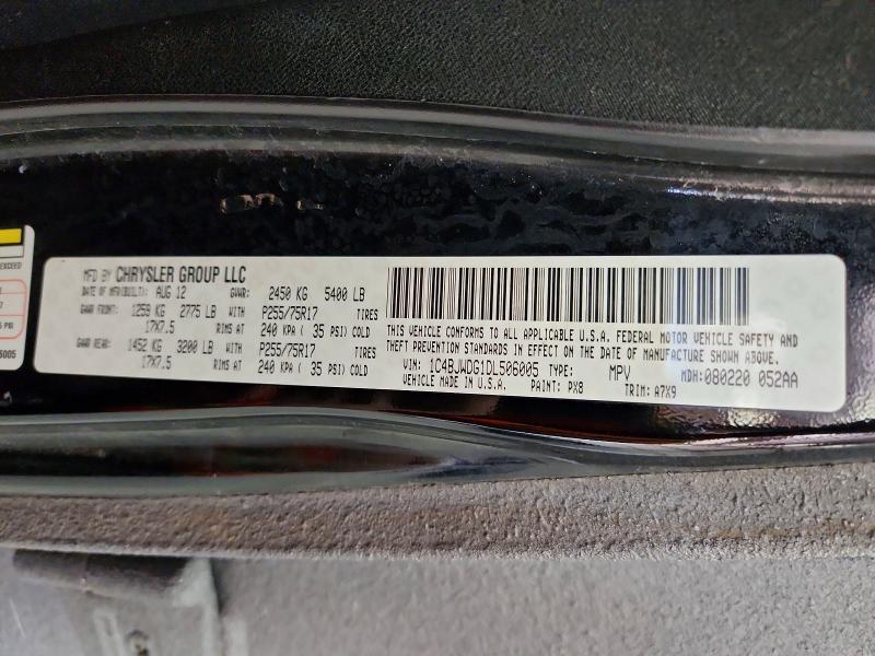 Продажа на аукционе авто 2013 Jeep Wrangler Unlimited, vin: 1C4BJWDG1DL506005, номер лота: 50418486