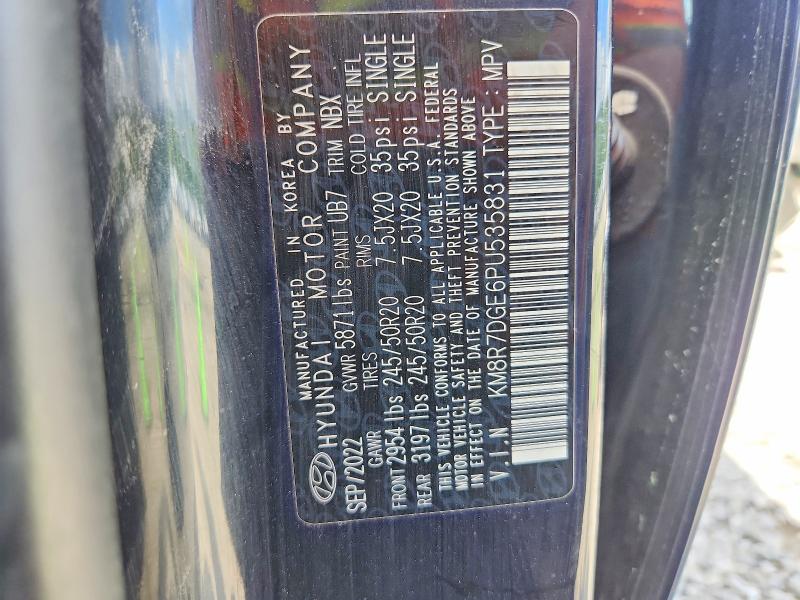 Aukcja sprzedaży 2023 Hyundai Palisade, vin: KM8R7DGE6PU535831, numer aukcji: 48611216