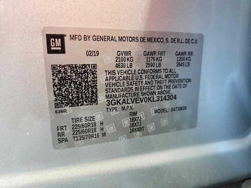 Продаж на аукціоні авто 2019 Gmc Terrain, vin: 3GKALVEV0KL314304, номер лоту: 50250786