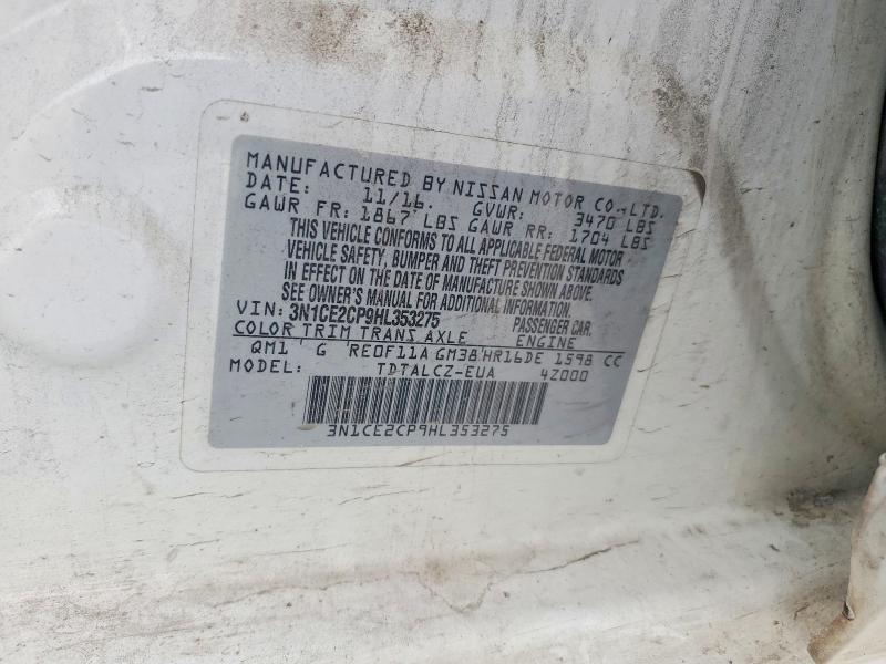 Aukcja sprzedaży 2017 Nissan Versa Note, vin: 3N1CE2CP9HL353275, numer aukcji: 51344076