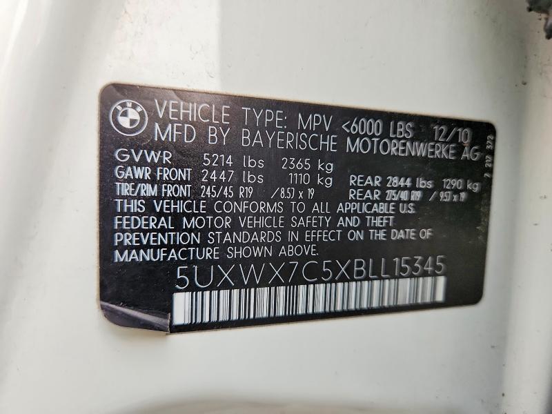 Продажа на аукционе авто 2011 Bmw X3, vin: 5UXWX7C5XBLL15345, номер лота: 51874146