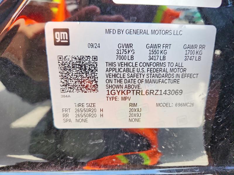 49563736 :رقم المزاد ، 1GYKPTRL6RZ143069 vin ، 2024 Cadillac Lyriq مزاد بيع