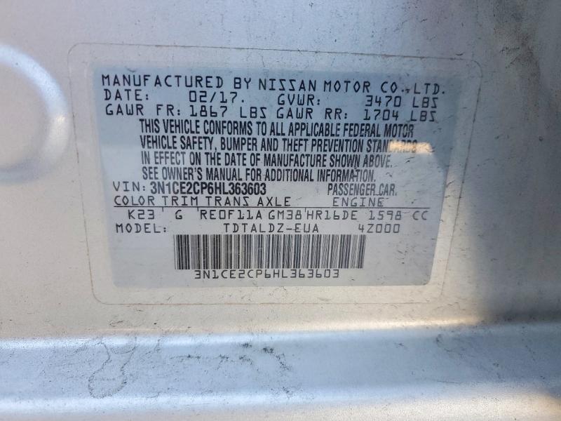 Продаж на аукціоні авто 2017 Nissan Versa Note, vin: 3N1CE2CP6HL363603, номер лоту: 51749746