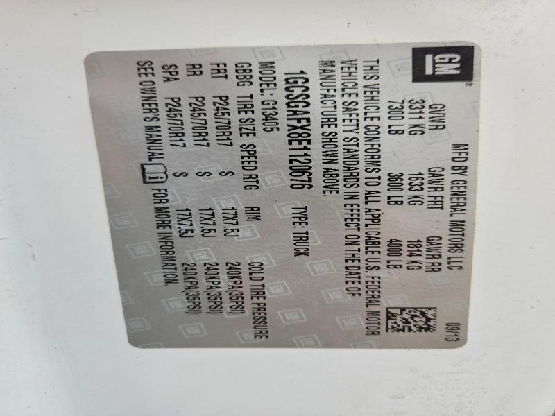 48679716 :رقم المزاد ، 1GCSGAFX8E1120676 vin ، 2014 Chevrolet Express G1500 مزاد بيع