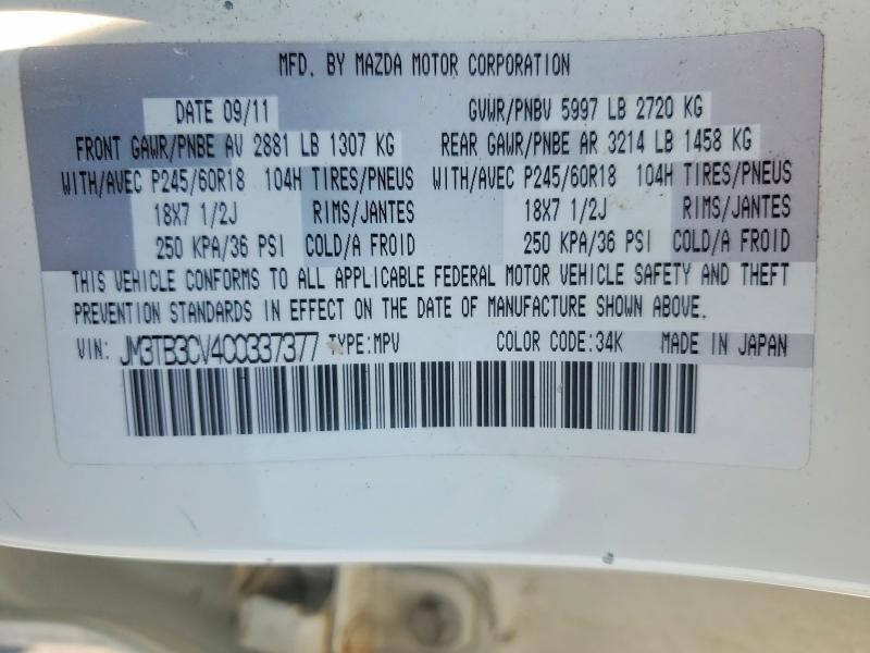 Продажа на аукционе авто 2012 Mazda Cx-9, vin: JM3TB3CV4C0337377, номер лота: 51526406