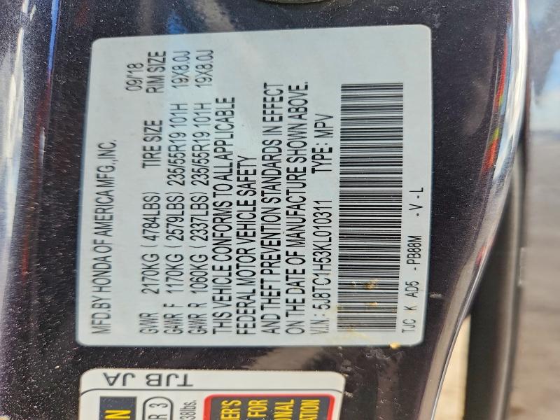 Aukcja sprzedaży 2019 Acura Rdx, vin: 5J8TC1H53KL010311, numer aukcji: 48065726
