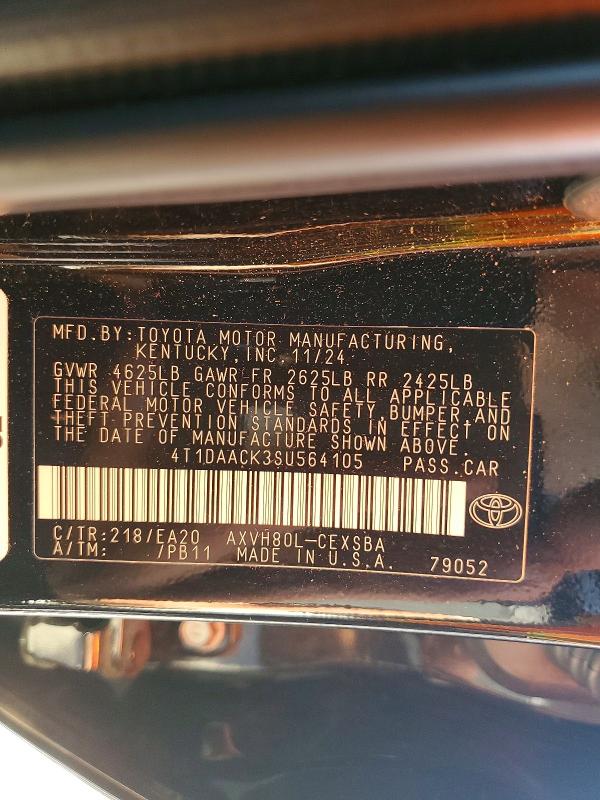 Продажа на аукционе авто 2025 Toyota Camry, vin: 4T1DAACK3SU564105, номер лота: 49125606