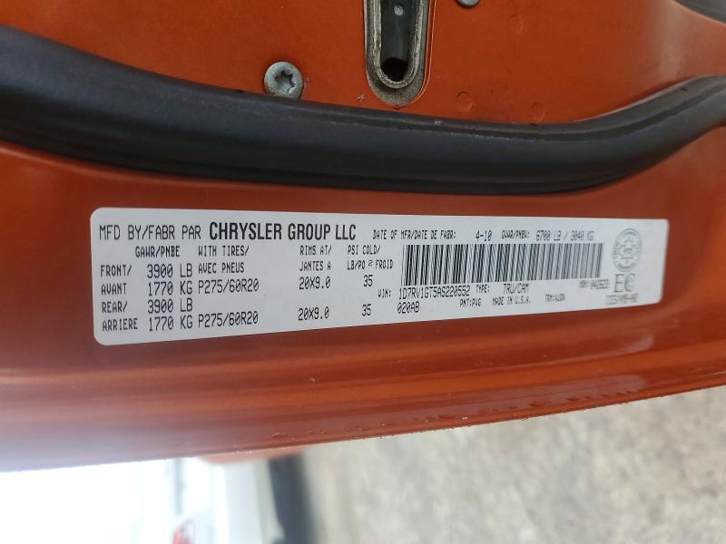 Продажа на аукционе авто 2010 Dodge Ram 1500, vin: 1D7RV1GT5AS220552, номер лота: 48058366
