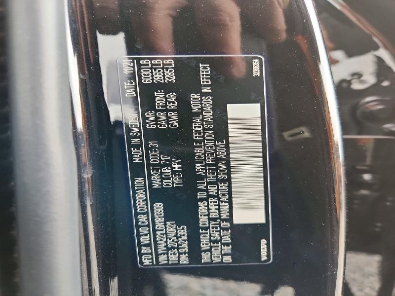 Auction sale of the 2022 Volvo Xc90, vin: YV4A221L6N1813909, lot number: 49949436