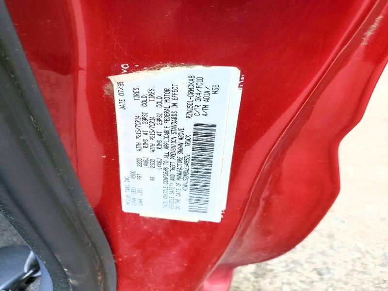 1999 Toyota Tacoma მანქანა იყიდება აუქციონზე, vin: 4TAVL52N8XZ549501, აუქციონის ნომერი: 51444886