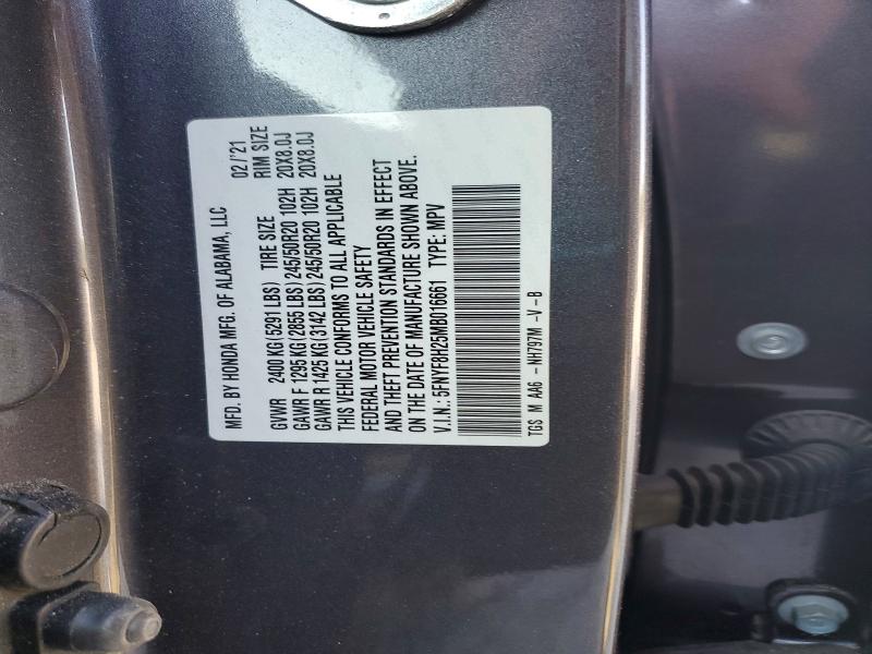 Aukcja sprzedaży 2021 Honda Passport, vin: 5FNYF8H25MB016661, numer aukcji: 51080626