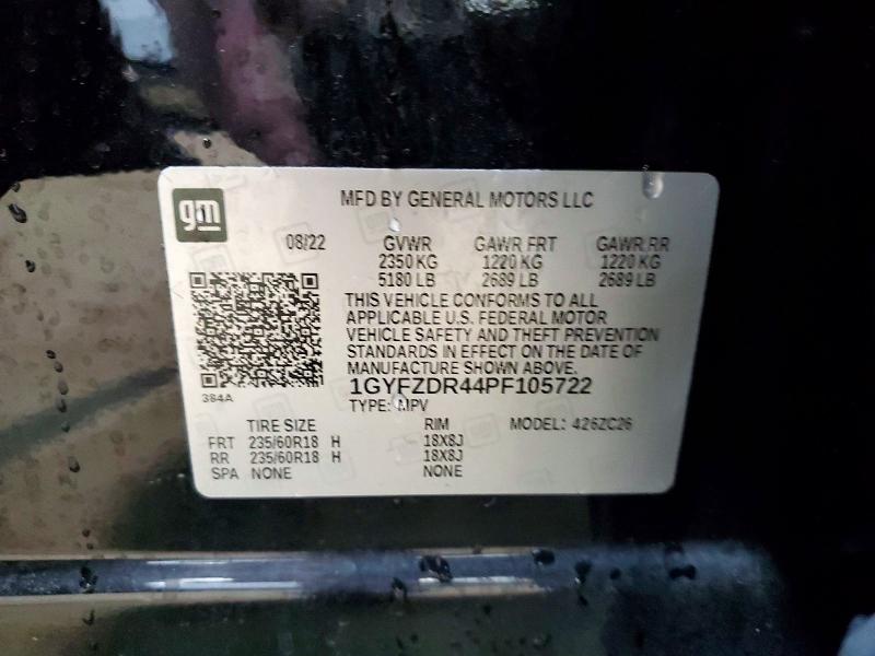 2023 Cadillac Xt4 მანქანა იყიდება აუქციონზე, vin: 1GYFZDR44PF105722, აუქციონის ნომერი: 48340076