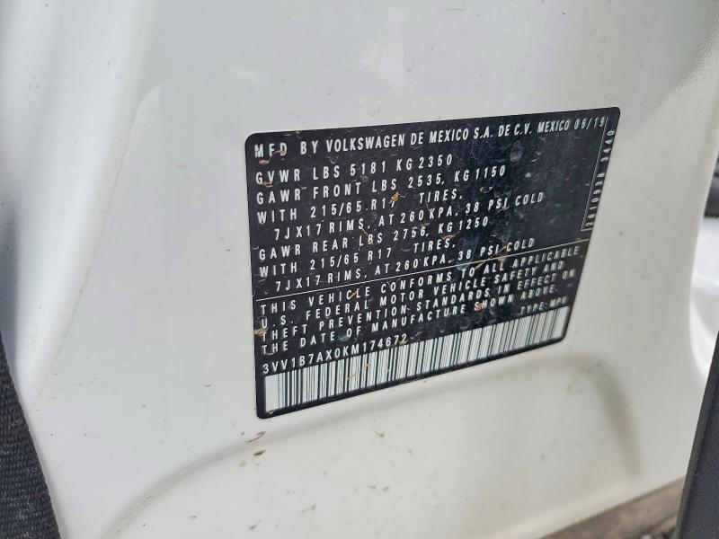 Продажа на аукционе авто 2019 Volkswagen Tiguan, vin: 3VV1B7AX0KM174672, номер лота: 49482356