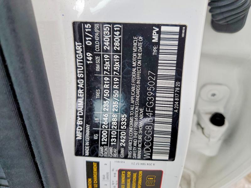 Продаж на аукціоні авто 2015 Mercedes-benz Glk, vin: WDCGG8JB4FG395027, номер лоту: 49742386
