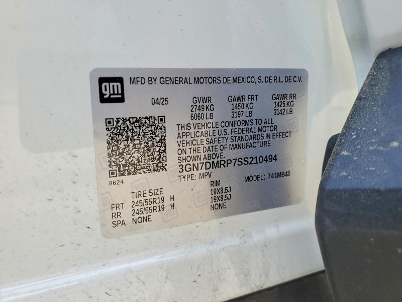 Aukcja sprzedaży 2025 Chevrolet Equinox, vin: 3GN7DMRP7SS210494, numer aukcji: 47480076