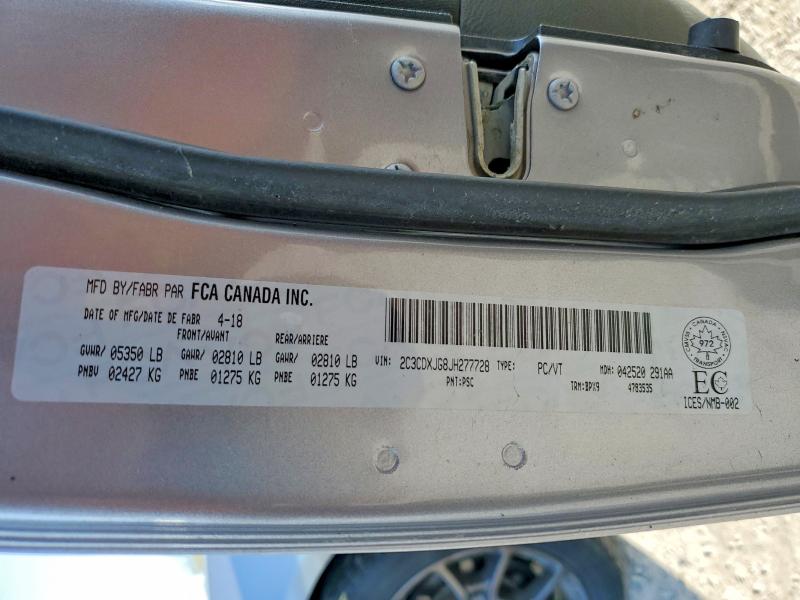 50658836 :رقم المزاد ، 2C3CDXJG8JH277728 vin ، 2018 Dodge Charger مزاد بيع