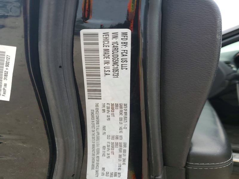 Auction sale of the 2022 Dodge Durango, vin: 1C4RDJDG5NC105731, lot number: 50637706