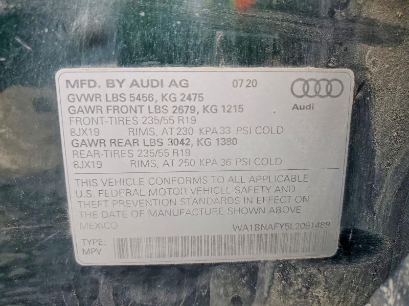 Продажа на аукционе авто 2020 Audi Q5, vin: WA1BNAFY5L2091489, номер лота: 49480576