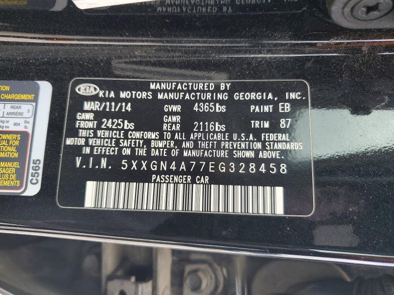49770766 :رقم المزاد ، 5XXGN4A77EG328458 vin ، 2014 Kia Optima مزاد بيع
