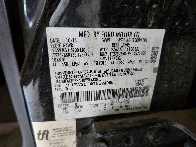 Aukcja sprzedaży 2016 Ford F-250, vin: 1FT7W2BT4GEB24950, numer aukcji: 50269536