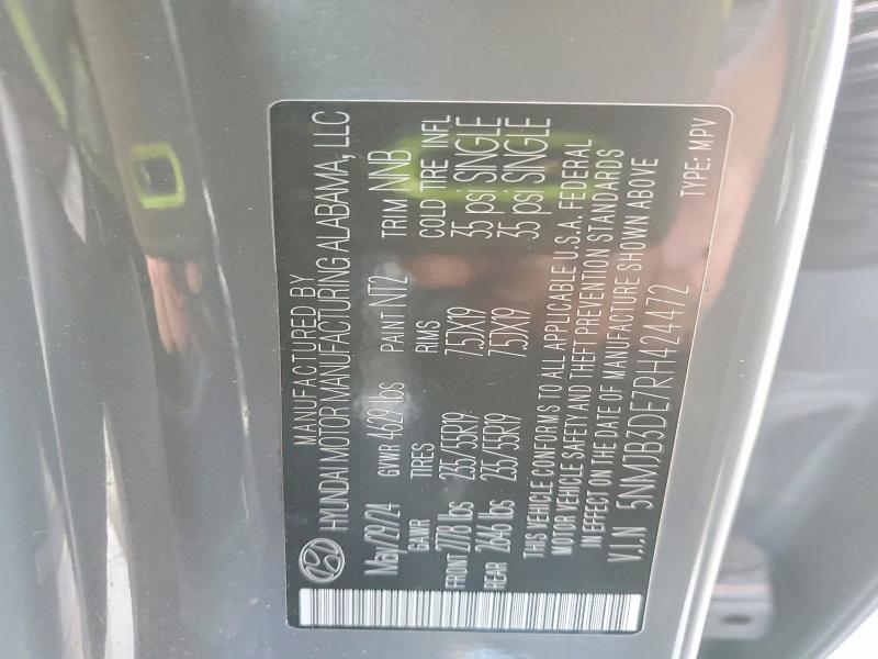 Aukcja sprzedaży 2024 Hyundai Tucson, vin: 5NMJB3DE7RH424472, numer aukcji: 48586756