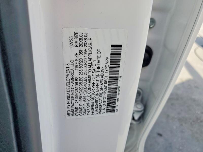 Продаж на аукціоні авто 2025 Honda Pilot, vin: 5FNYG1H75SB110603, номер лоту: 50964026