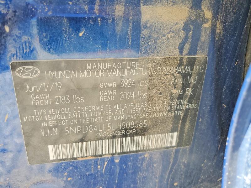 Aukcja sprzedaży 2020 Hyundai Elantra, vin: 5NPD84LF5LH508585, numer aukcji: 50467366