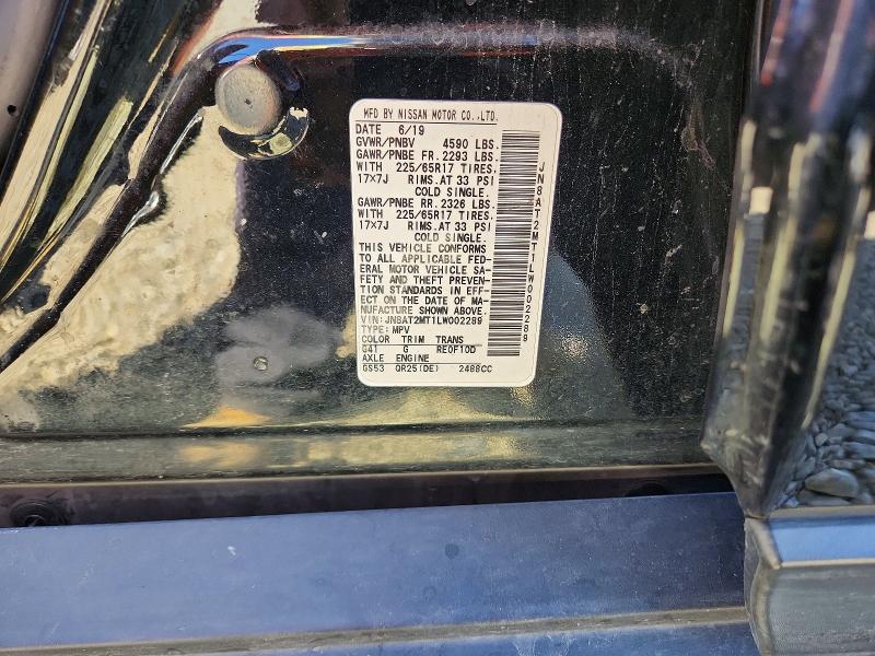 50175676 :رقم المزاد ، JN8AT2MT1LW002289 vin ، 2020 Nissan Rogue مزاد بيع