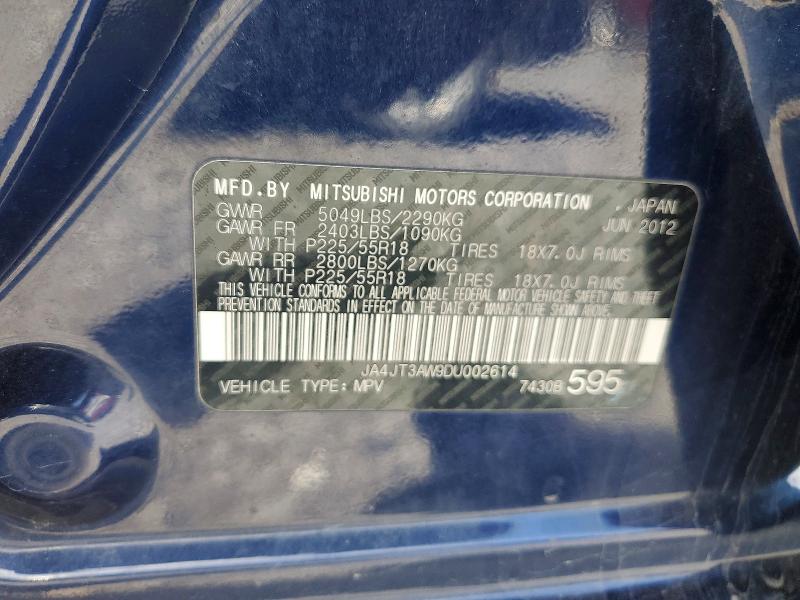Продаж на аукціоні авто 2013 Mitsubishi Outlander, vin: JA4JT3AW9DU002614, номер лоту: 50655396