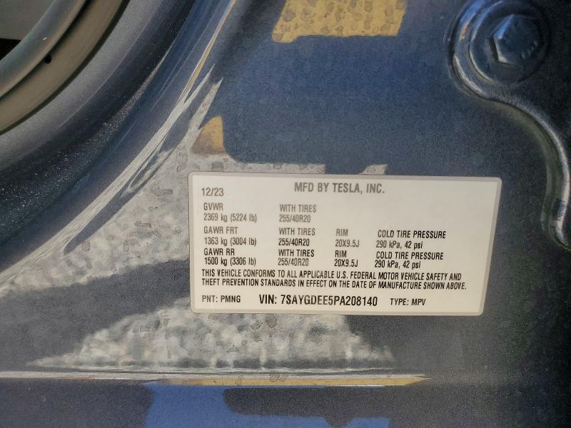 Продаж на аукціоні авто 2023 Tesla Model Y, vin: 7SAYGDEE5PA208140, номер лоту: 47896326
